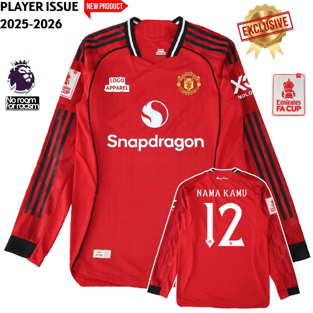 Jersey Lengan Panjang Player Issue Mnchester United Home 2025/2026
